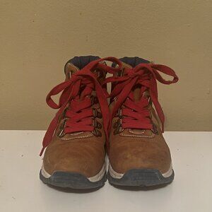 thereabouts Little Boys 13 Emerald Memory Foam Flat Heel Hiking Boots Tan Navy